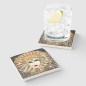 ゴールデンヴェネツィアカーニバルパーティーマスク ストーンコースター (横)