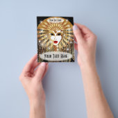 ゴールデンヴェネツィアカーニバルパーティーマスク チラシ (手)