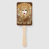 ゴールデンヴェネツィアカーニバルパーティーマスク ハンドファン (裏面)