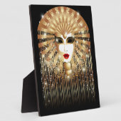 ゴールデンヴェネツィアカーニバルパーティーマスク フォトプラーク (側面)