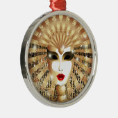 ゴールデンヴェネツィアカーニバルパーティーマスク メタルオーナメント (右)