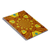 ゴールデン万華鏡のように千変万化するパターンアートプリント ノートブック (右側)