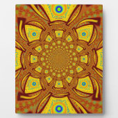 ゴールデン万華鏡のように千変万化するパターンアートプリント フォトプラーク (正面)