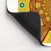 ゴールデン万華鏡のように千変万化するパターンアートプリント マウスパッド (コーナー)