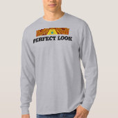 ゴールデン万華鏡のように千変万化するパターンアートプリント Tシャツ (正面)