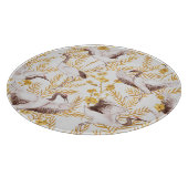 ゴールデン中国のスタイル、水色桜パターン。 カッティングボード (角)