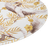 ゴールデン中国のスタイル、水色桜パターン。 カッティングボード (角)