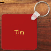 ゴールデン中国のスネークイヤーパーソナライズされたSqK キーホルダー (裏面)