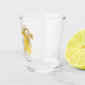 ゴールデン中国のドラゴンオールドイデオグラム誕生日SG ショットグラス (右)