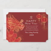 ゴールデン中国のニューイヤードラゴンホリデイ シーズンカード (正面)