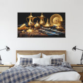 ゴールデン伝統 – エレガンスの最高傑作 キャンバスプリント (インサイチュ (寝室))