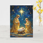 ゴールデン出生シーン カード (黄色い花)