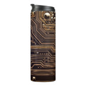 ゴールデン回路基板。電子計算機ハードウェア タンブラー (回転右)