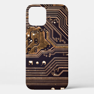 ゴールデン回路基板。電子計算機ハードウェア iPhone 12ケース