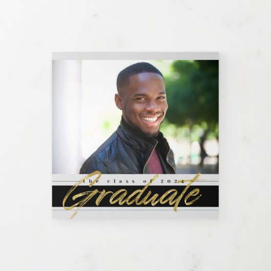 ゴールデン大学院数々の写真三部発表 三つ折り案内状 (カバー)