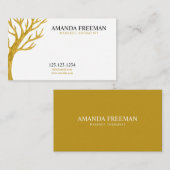 ゴールデン威厳のあるツリーマッサージセラピスト 名刺 (正面/裏面)