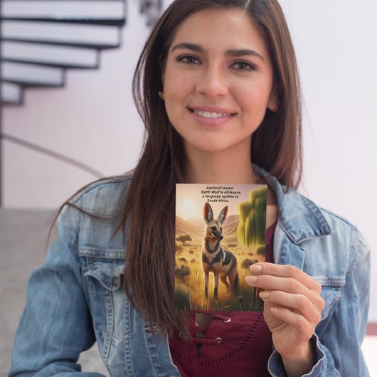 ゴールデン威厳のあるフィールズのアードヴォルフハイエナ ポストカード