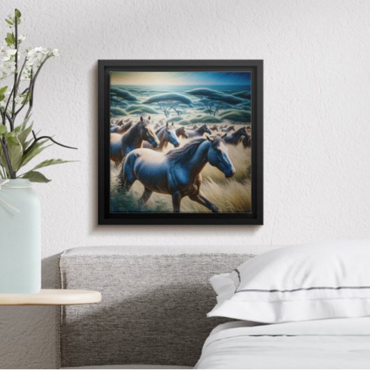 ゴールデン威厳のあるフィールドでのスタンピード ポスター