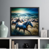 ゴールデン威厳のあるフィールドでのスタンピード ポスター