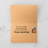 ゴールデン孫誕生日ゴールデンリトリーバー カード (内部)