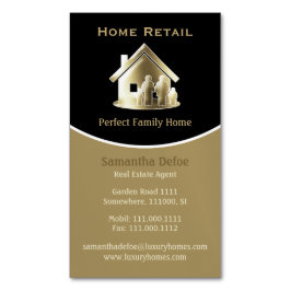 ゴールデン実在エステートエージェントパーフェクトファミリーホーム マグネット名刺