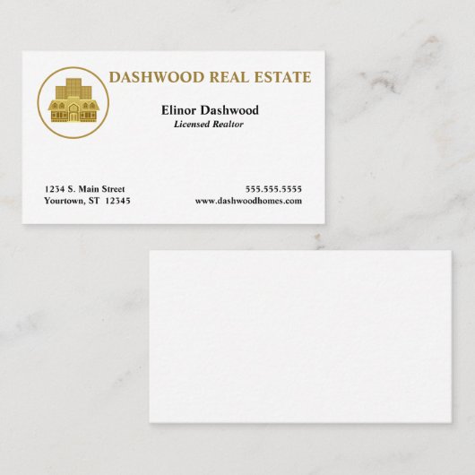 ゴールデン実在エステートエージェント不動産仲介業者 名刺 (正面/裏面)
