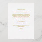 ゴールデン実在エフェクトプライドレインボーハートレズビアンゲイ 箔招待状 (裏面)