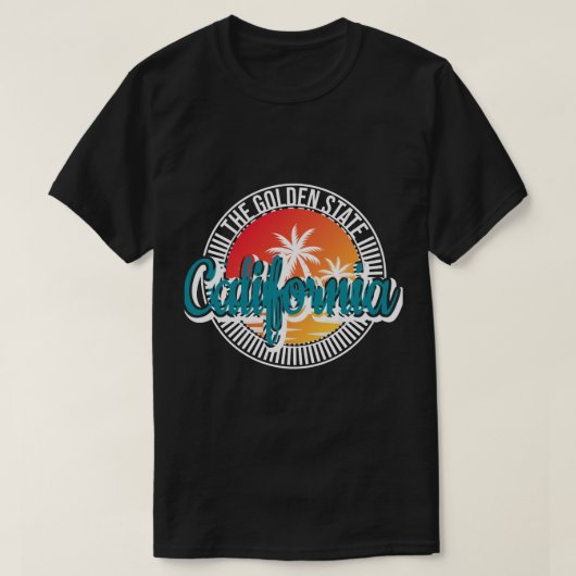 ゴールデン州カリフォルニアTシャツ Tシャツ (デザイン正面)