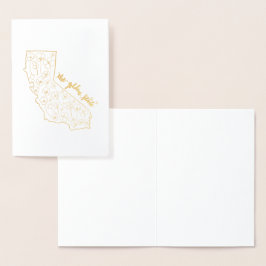 ゴールデン州グリーティングカード 箔カード