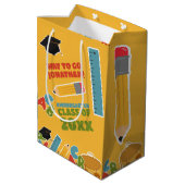 ゴールデン幼稚園の卒業 ミディアムペーパーバッグ (裏面アングル)