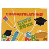 ゴールデン幼稚園の卒業 ラージペーパーバッグ (裏面)