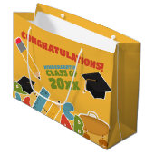 ゴールデン幼稚園の卒業 ラージペーパーバッグ (正面アングル)