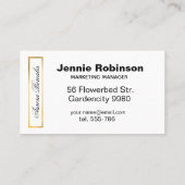 ゴールデン幾何モダンエレガント名刺 名刺 (裏面)