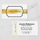 ゴールデン幾何モダンエレガント名刺 名刺 (正面/裏面)