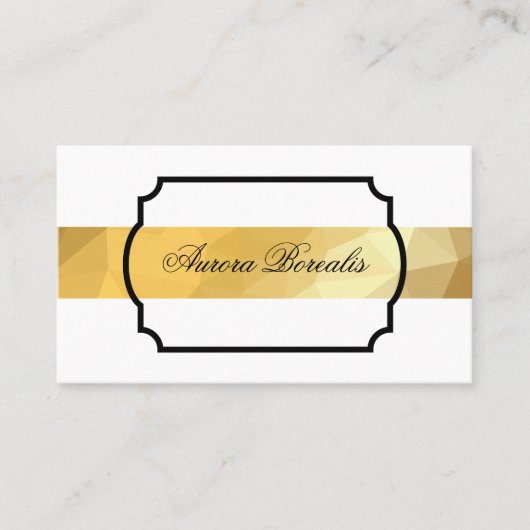 ゴールデン幾何モダンエレガント名刺 名刺 (正面)