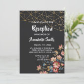 ゴールデン幾何学的な受付 招待状 (スタンド正面)