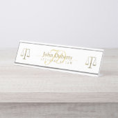 ゴールデン弁護士|イニシャルドア記号 デスクネームプレート (正面)