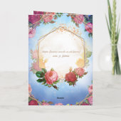 ゴールデン式夏バラフローラ猫 カード (裏面)