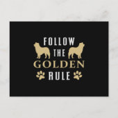 ゴールデン後を追ルールリトリエバー犬の愛人おもしろい ポストカード (正面)