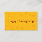 ゴールデン感謝祭のアイコン プレイスカード (裏面)