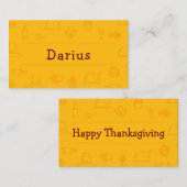 ゴールデン感謝祭のアイコン プレイスカード (正面/裏面)