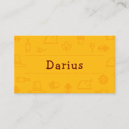 ゴールデン感謝祭のアイコン プレイスカード