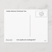 ゴールデン抽象芸術クリスマスツリー シーズンポストカード (裏面)