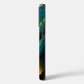 ゴールデン抽象芸術グリーンジオメトリック Case-Mate iPhoneケース (裏面 / 左)