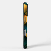 ゴールデン抽象芸術グリーンジオメトリック Case-Mate iPhoneケース (裏面 / 右)