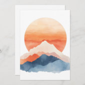 ゴールデン抽象芸術マウンテンピークサンライズ 案内状 (正面/裏面)