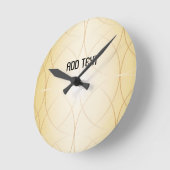 ゴールデン抽象芸術線 ラウンド壁時計 (傾斜)