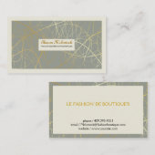 ゴールデン抽象芸術線 名刺 (正面/裏面)