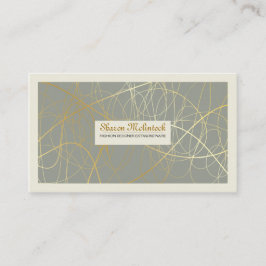 ゴールデン抽象芸術線 名刺