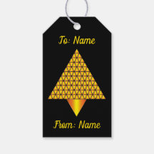 ゴールデン抽象芸術角柱式クリスマスツリー